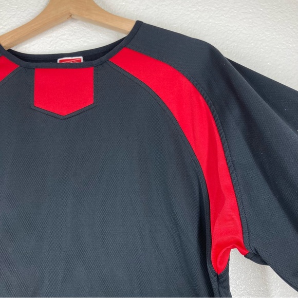 RAWLINGS Long Sleeve Sweatshirt Pullover Black/Red Mens Small - Picture 5 of 14